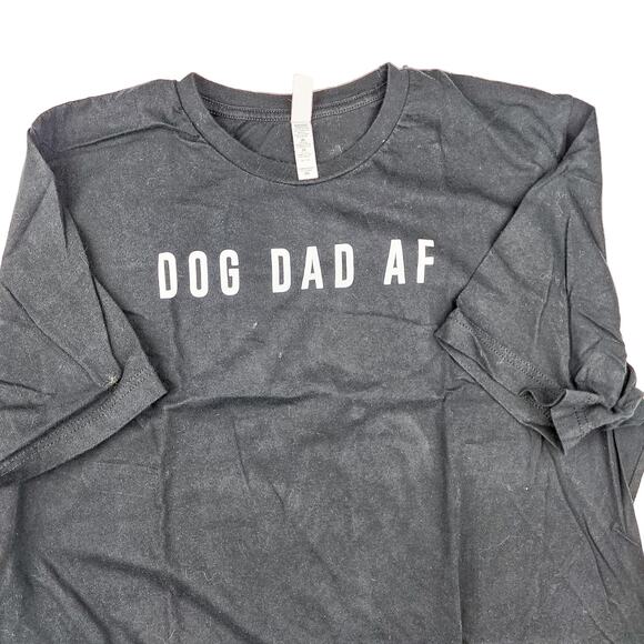 Bella Canvas Men’s T-Shirt Size XXL Dog Dad AF in Gray Print Short Sleeve - Picture 1 of 3
